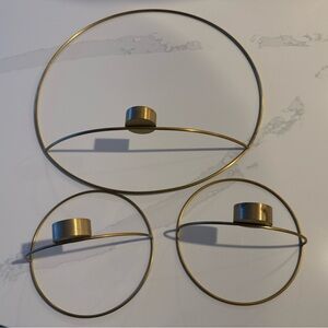 Food52 Gold Circular Wall Tea Light Holders